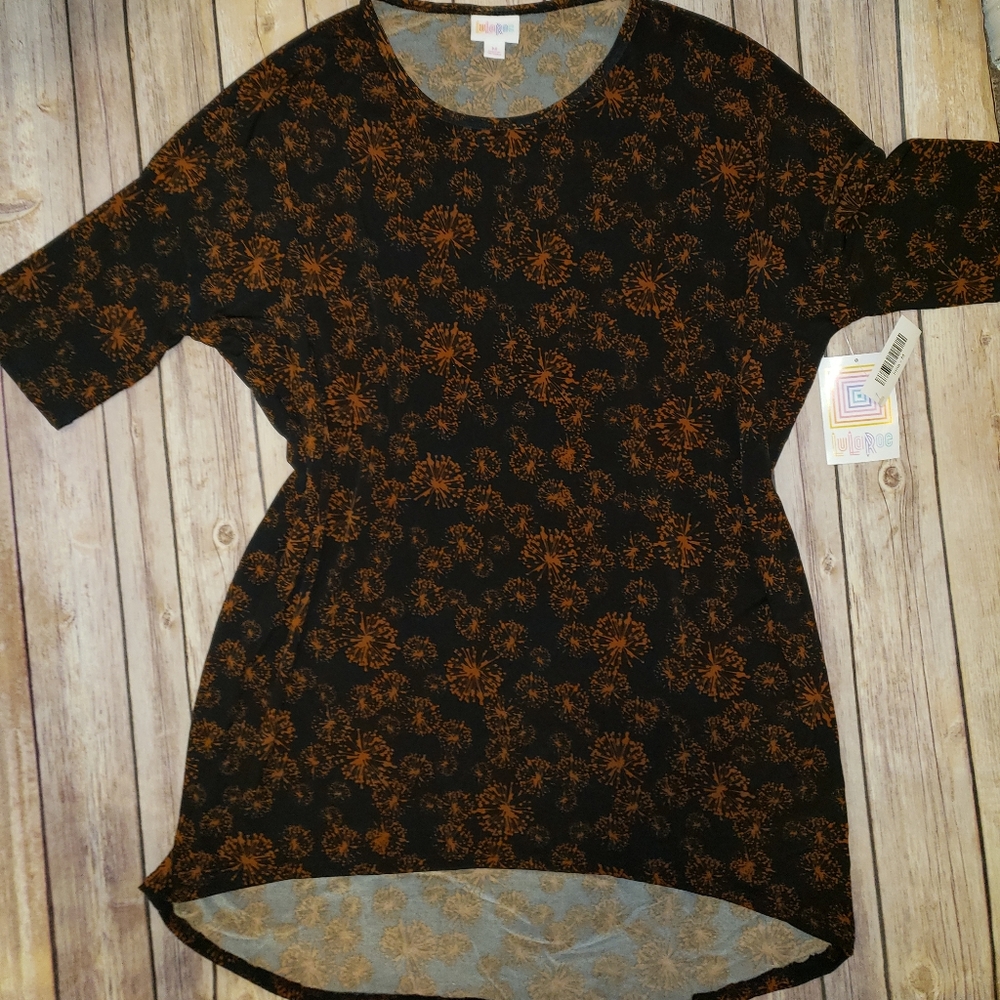 LuLaRoe size M Irma black with rust